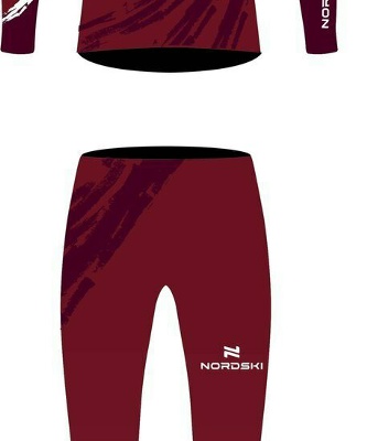 Гоночный костюм NORDSKI Premium Wine/White NSV433054