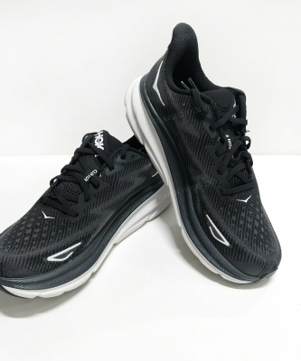 Кроссовки Hoka Clifton 9 Wide Black/White мужские 42