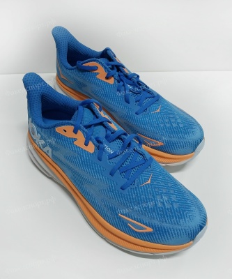 Кроссовки Hoka Clifton 9 Wide Castle Blue Orange White мужские 45(1/3)