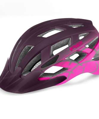 Велошлем R2 LUMEN JR matt purple/pink р. М 55-59см