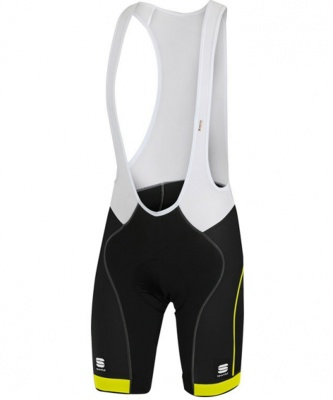 Шорты Sportful Giro Bibshort, черные/желтые, мужские р. S