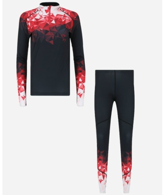 Гоночный комбинезон KV+ TORNADO 2 pieces suit black\red\white