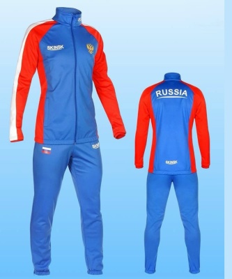 Разминочный костюм SkiNsk красно-синий р. М