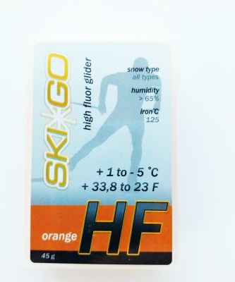 Парафин Ski-Go HF orange, +1/-5, 45 г