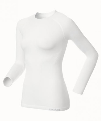 Футболка жен. ODLO EVOLUTION WARM дл.рук. белый р.L