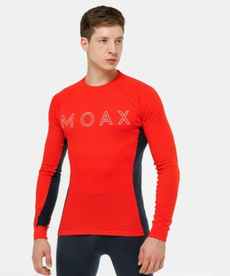 Термофутболка Moax Race LS муж. ярко-красная/синий