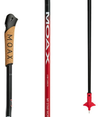 Палки лыжные MOAX M1 Star WORLDCUP 16/9мм без темл.