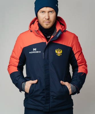 Утепленная куртка NORDSKI Mount dark blue/red