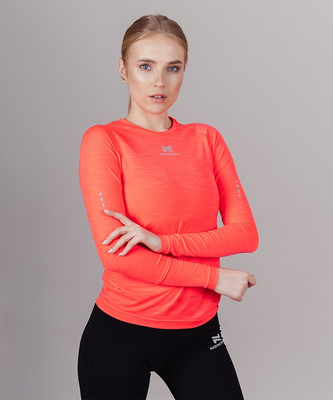 Футболка с длинным рукавом женская coral