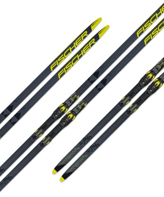 Лыжи беговые юниорские классические FISCHER TWIN SKIN CARBON JR IFP